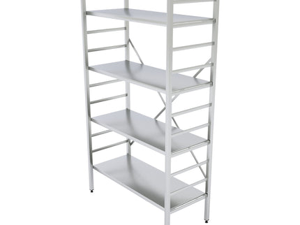 Alu Grundregal 1200 x 400 x 1800 mm mit 4 Böden