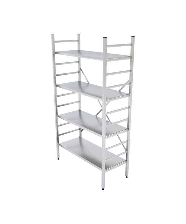 Alu Grundregal 1200 x 400 x 1800 mm mit 4 Böden - Hagatec GmbH Hanseatische Gastronomie Technik - Warsteiner Reganic