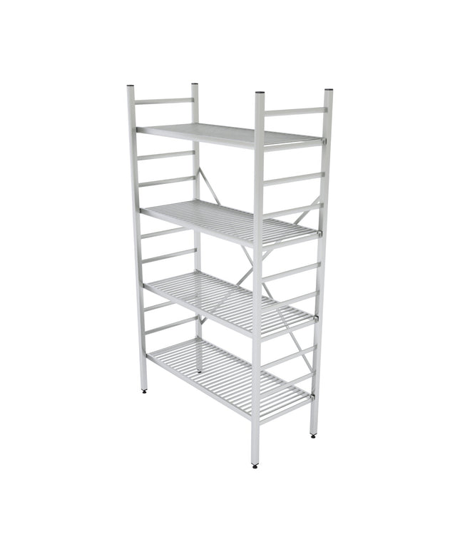 Alu Grundregal 1200 x 400 x 1800 mm mit 4 Roste - Hagatec GmbH Hanseatische Gastronomie Technik - Warsteiner Reganic