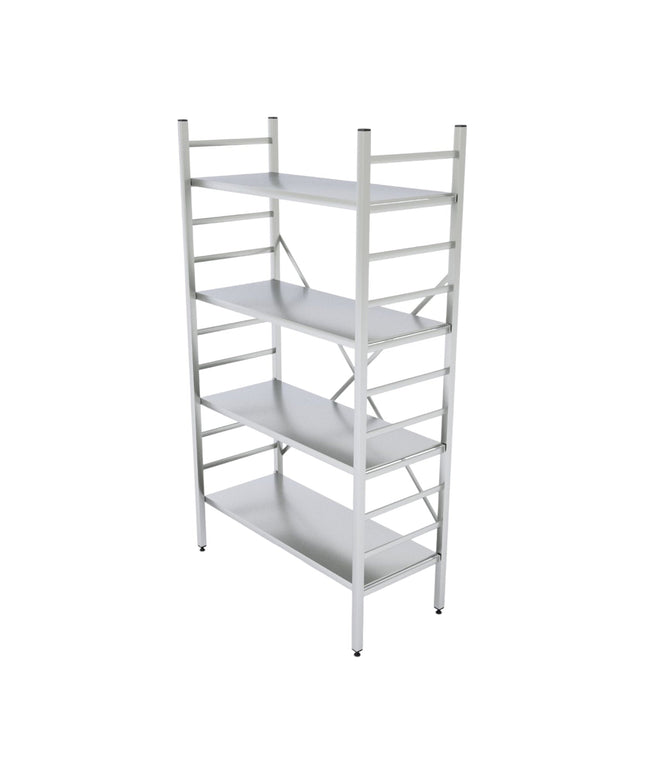 Alu Grundregal 800 x 400 x 1800 mm mit 4 Böden - Hagatec GmbH Hanseatische Gastronomie Technik - Warsteiner Reganic