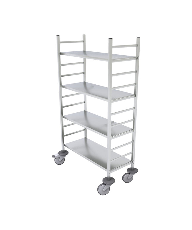 Alu Regalwagen 800 x 400 x 1800 mm mit 4 Böden - Hagatec GmbH Hanseatische Gastronomie Technik - Warsteiner Reganic