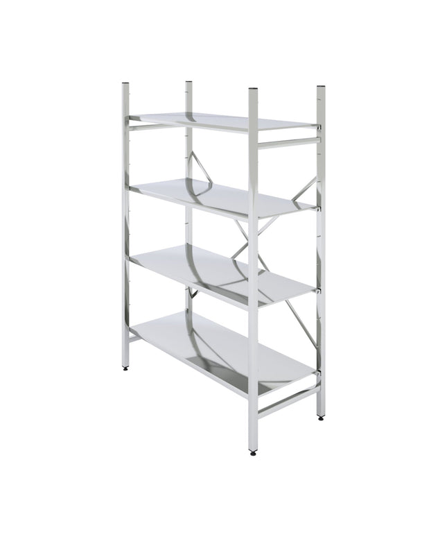 CNS Grundregal 1000 x 400 x 1800 mm mit 4 Böden - Hagatec GmbH Hanseatische Gastronomie Technik - Warsteiner Reganic