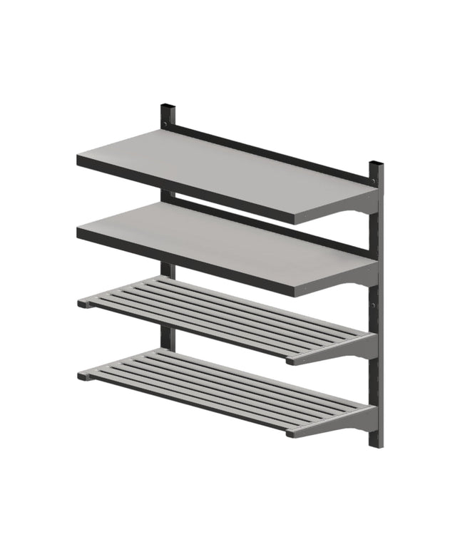 Edelstahl Wandrost 1200 x 400 mm inkl. Konsolen - Hagatec GmbH Hanseatische Gastronomie Technik - Warsteiner Reganic