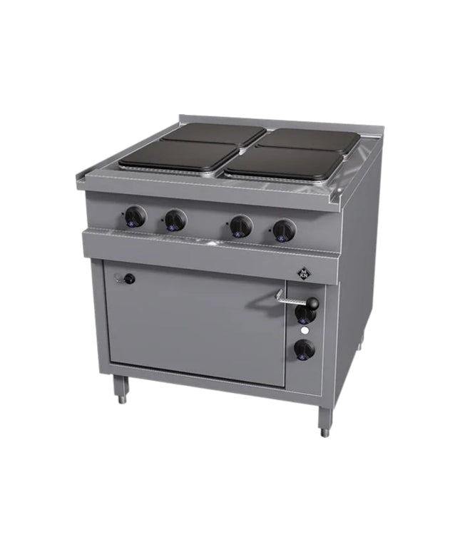 Elektro - Herd - 4 - Platten mit Elektro - Backofen - Hagatec GmbH Hanseatische Gastronomie Technik - MKN