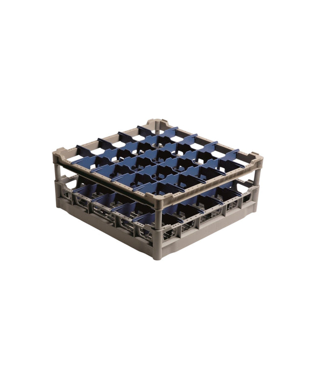 Flachkorb mit Einteilung und geneigtem Boden für 25 Gläser ø 9 cm höhe 16,5 cm - Hagatec GmbH Hanseatische Gastronomie Technik - Colged