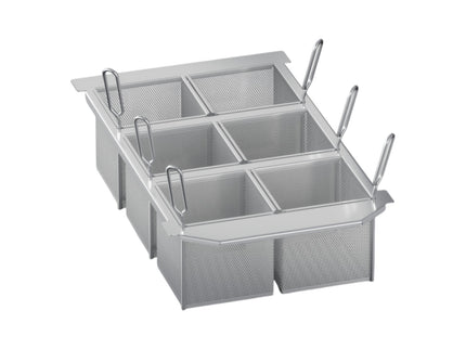 Kit 6 Portionskörbe 1/6 GN gelocht + Portionskorbrahmen