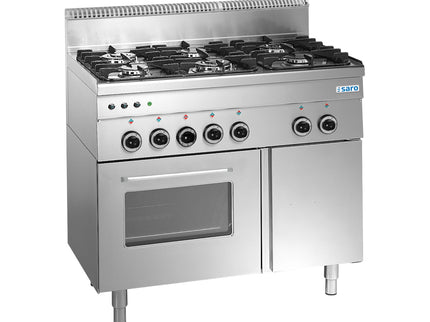 SARO Gasherd+Ofen+Grill 6 Brenner 600 Line Modell G6SFA6