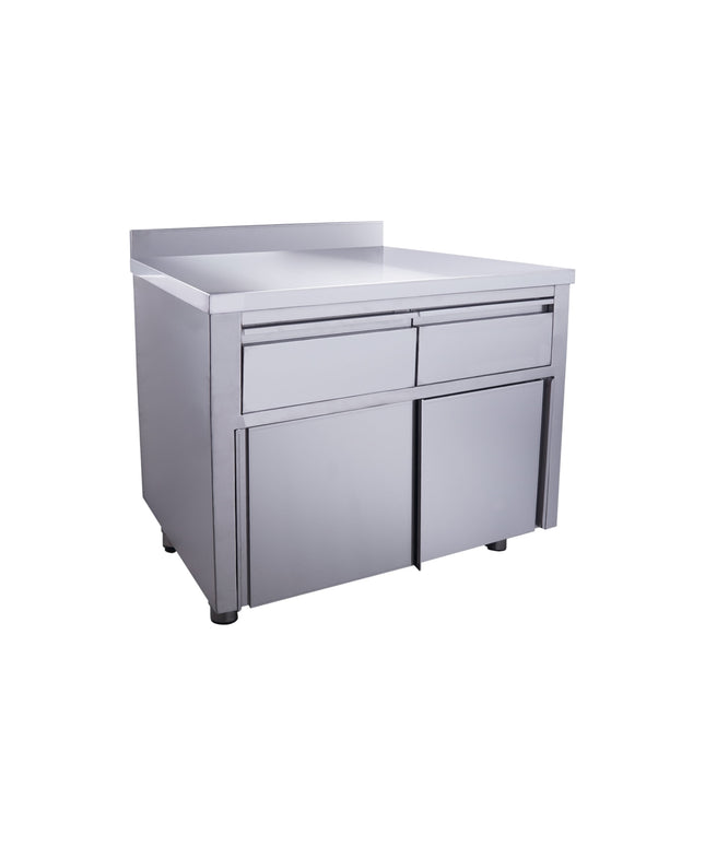 SARO Schiebetürenschrank mit 2 Schubladen und Aufkantung, 1000X700mm