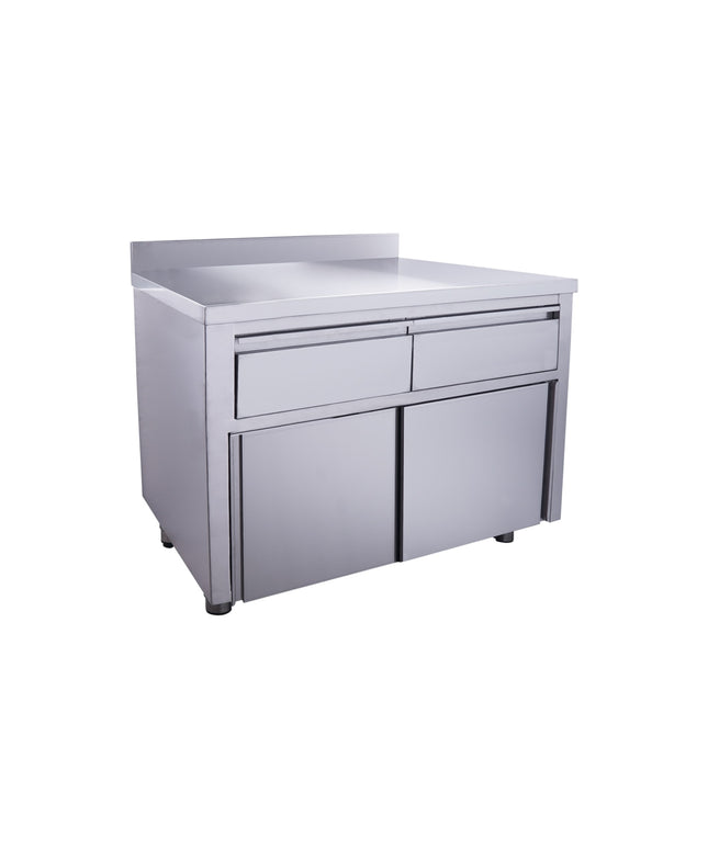 SARO Schiebetürenschrank mit 2 Schubladen und Aufkantung, 1200X700mm