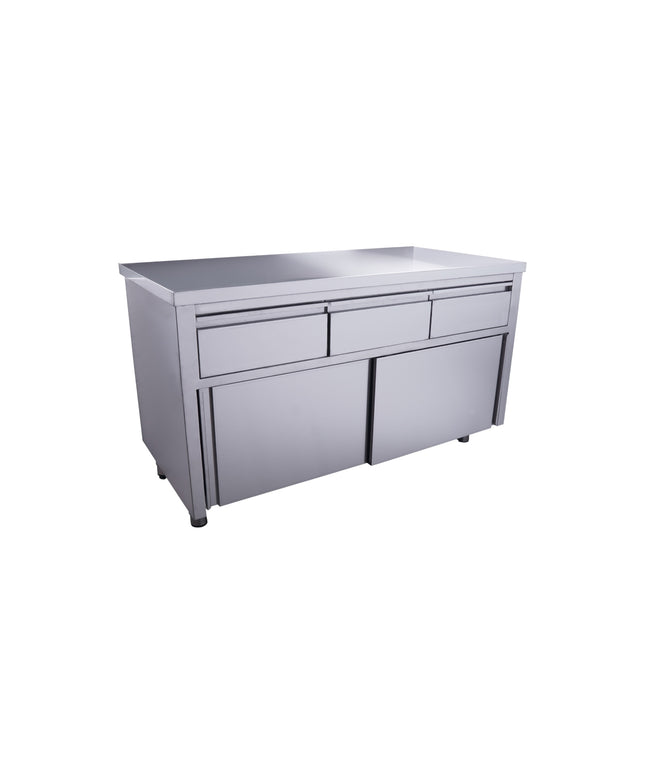 SARO Schiebetürenschrank mit 3 Schubladen, 1600X700mm