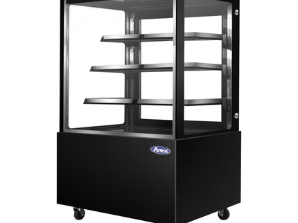 SCHWARZ KÜHLVITRINE ECKIG - 3 EBENE