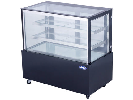 SCHWARZ KÜHLVITRINE ECKIG